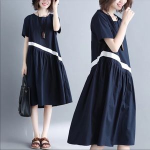 Navy blue oversized dress